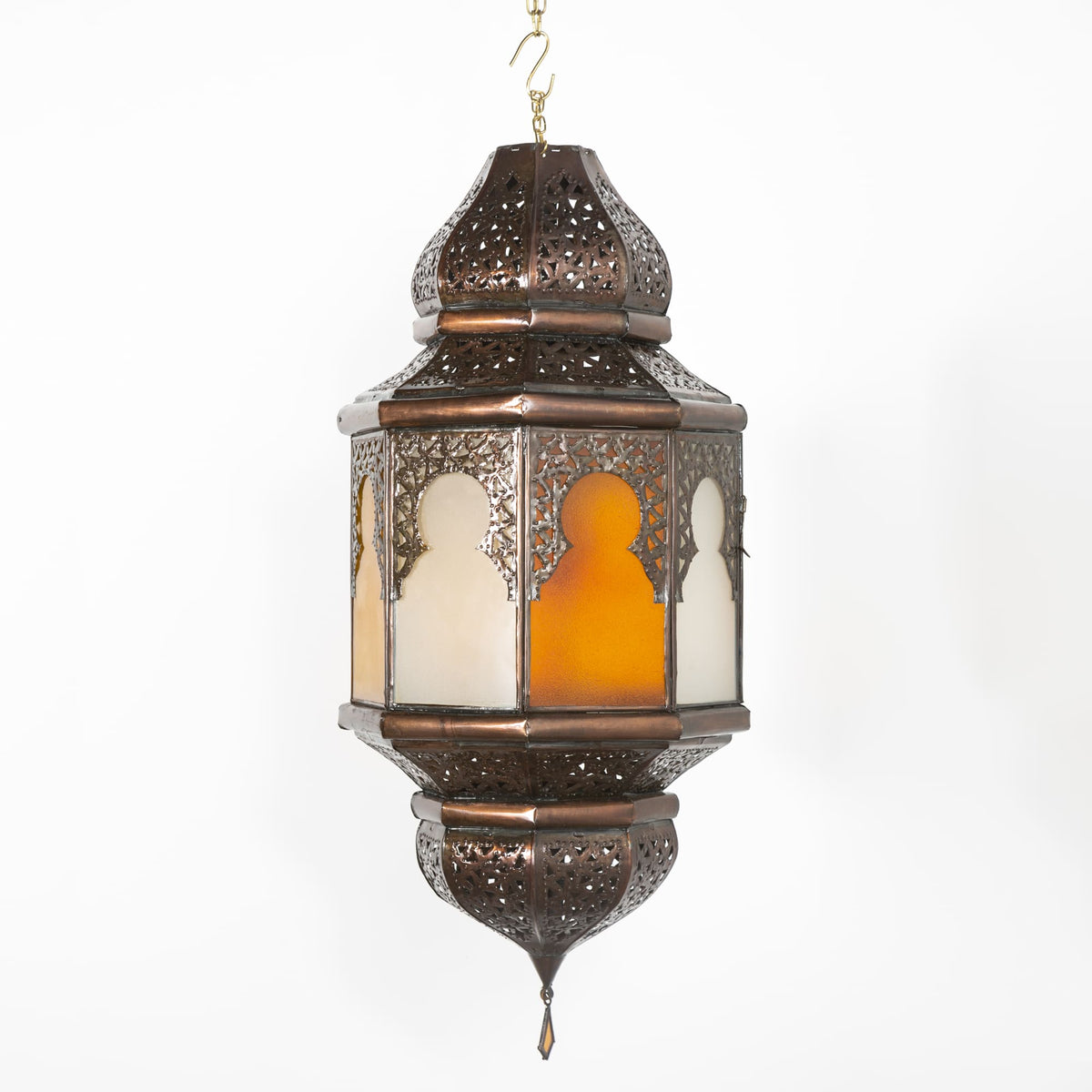 lámpara árabe grande de forja arcos A2