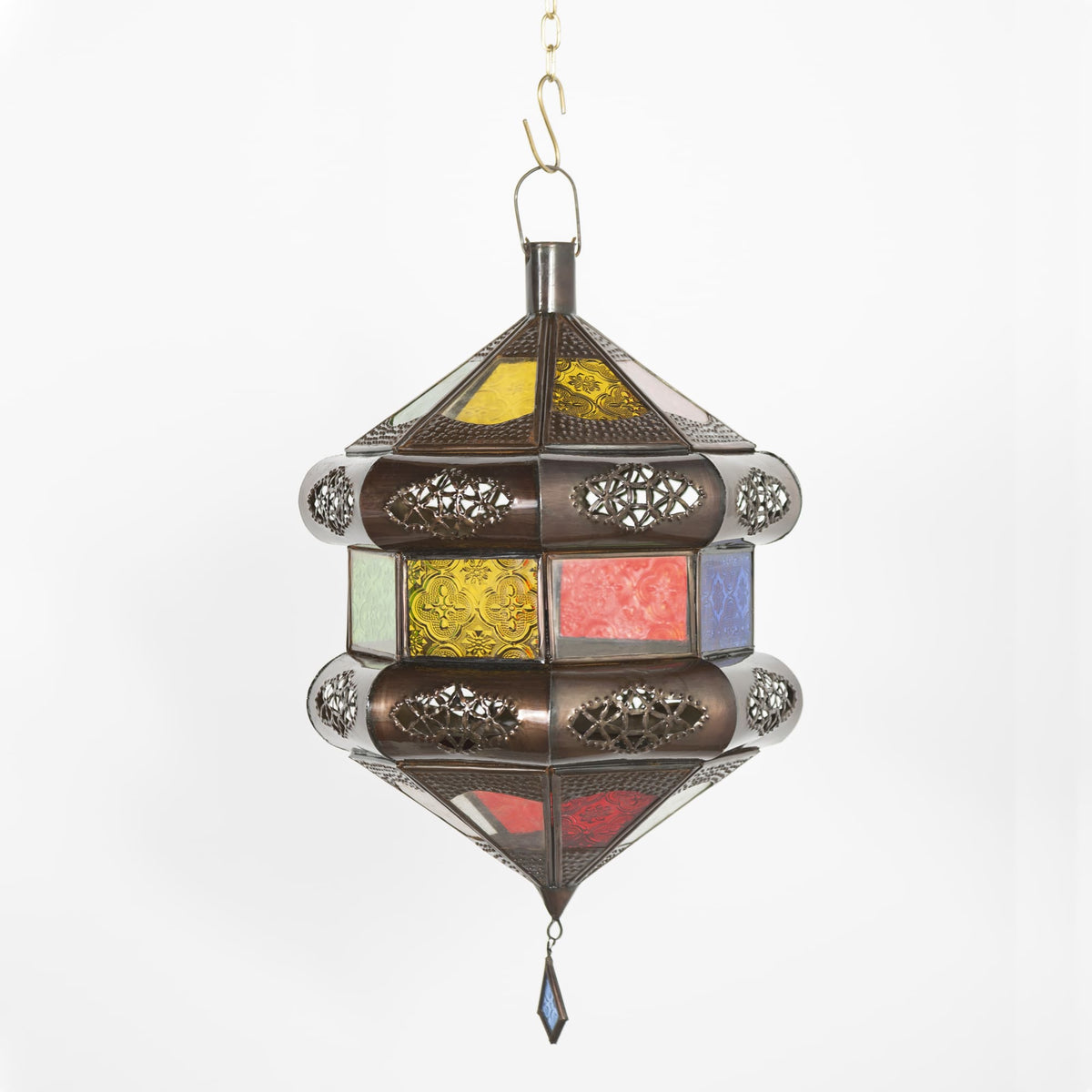 lámpara árabe de techo cristal F6 35x25