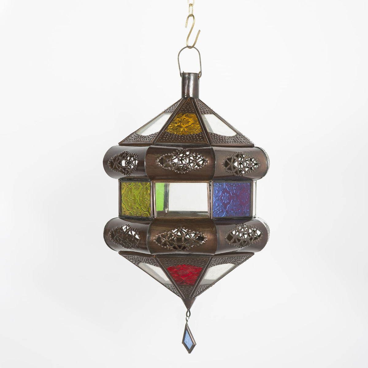 lámpara árabe de techo cristal F6