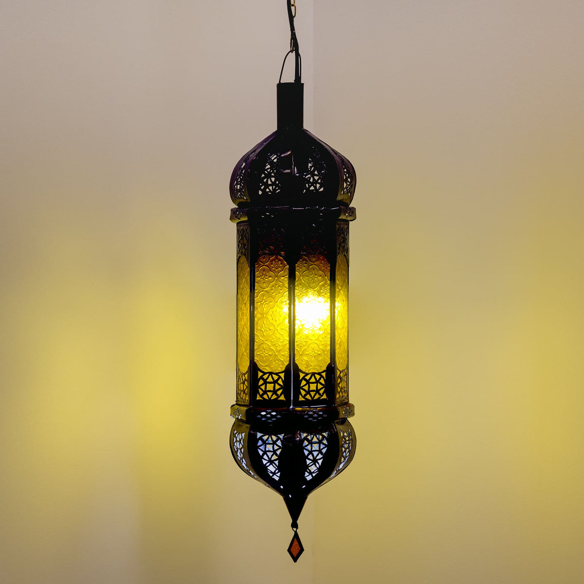 lámpara árabe techo mostaza A4 ON