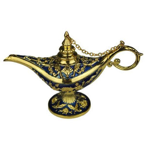 Lámpara de aladino árabe dorada de colores