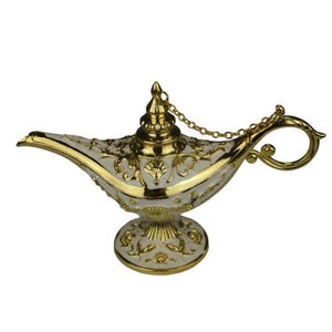 Lámpara de aladino árabe dorada de colores