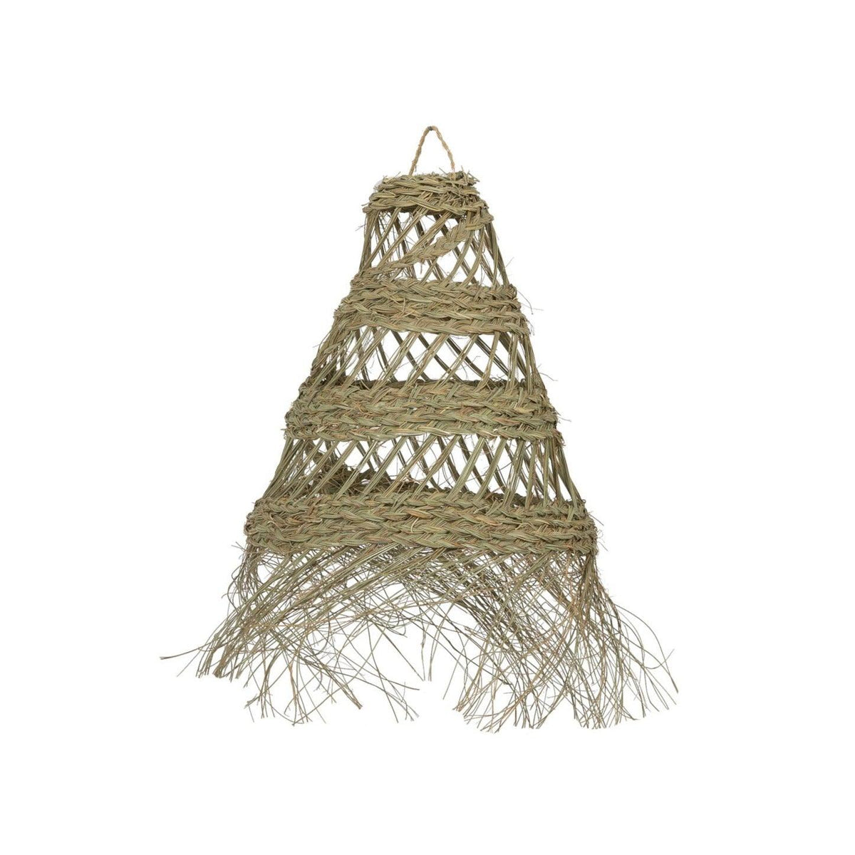 Lámpara de esparto vegetal colgante calada