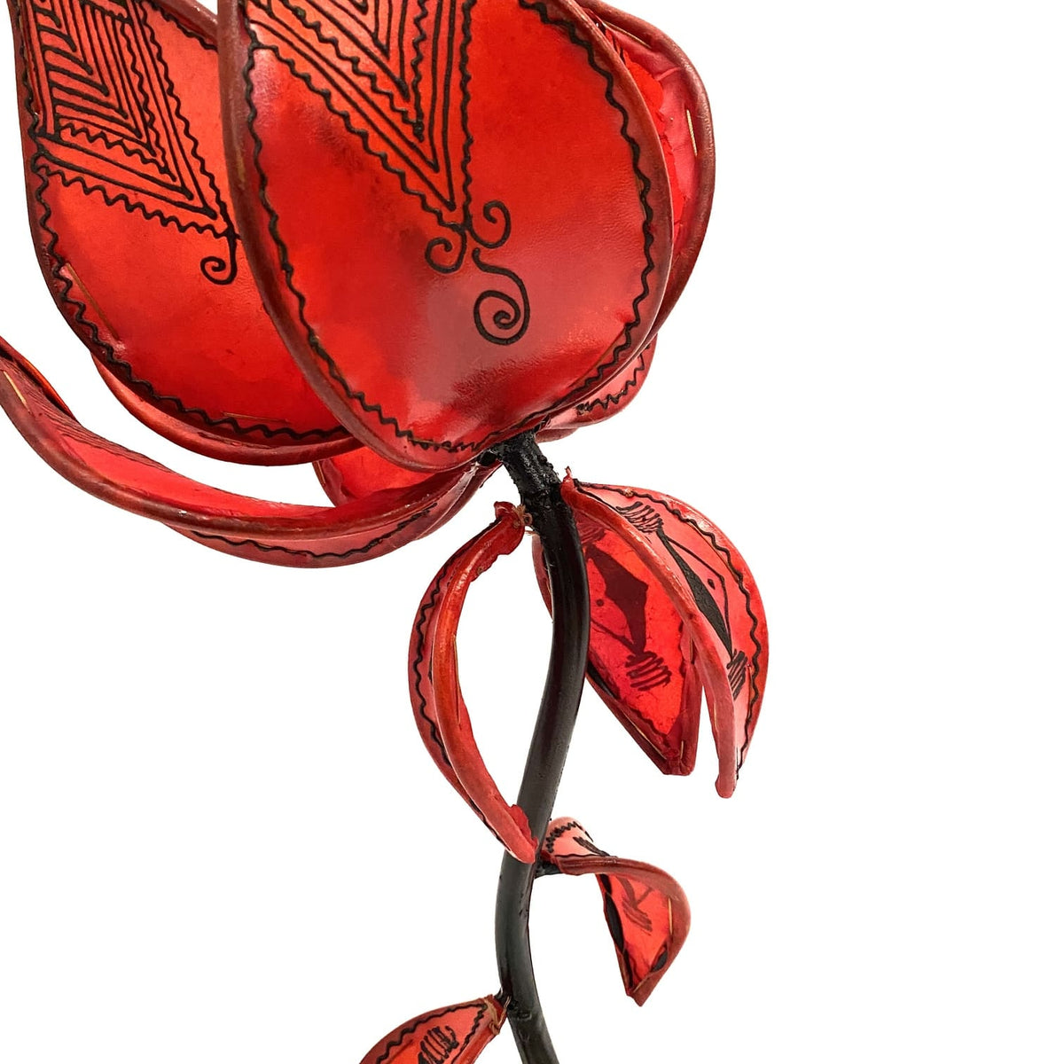 Lámpara marroquí de piel detalle