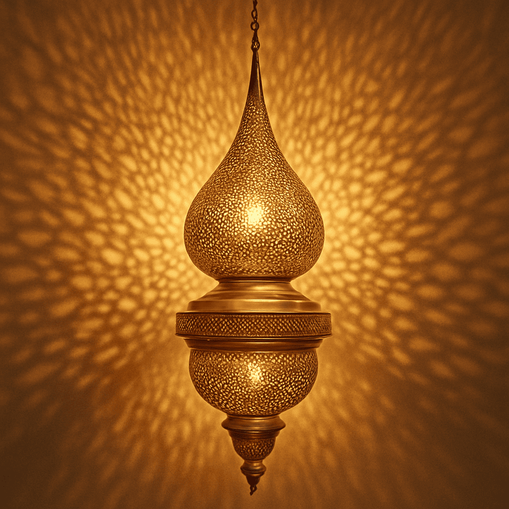 lampara goutte encendida