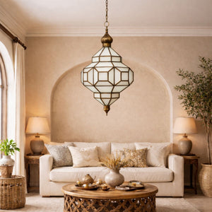 lámpara marroquí de cobre hisan salón