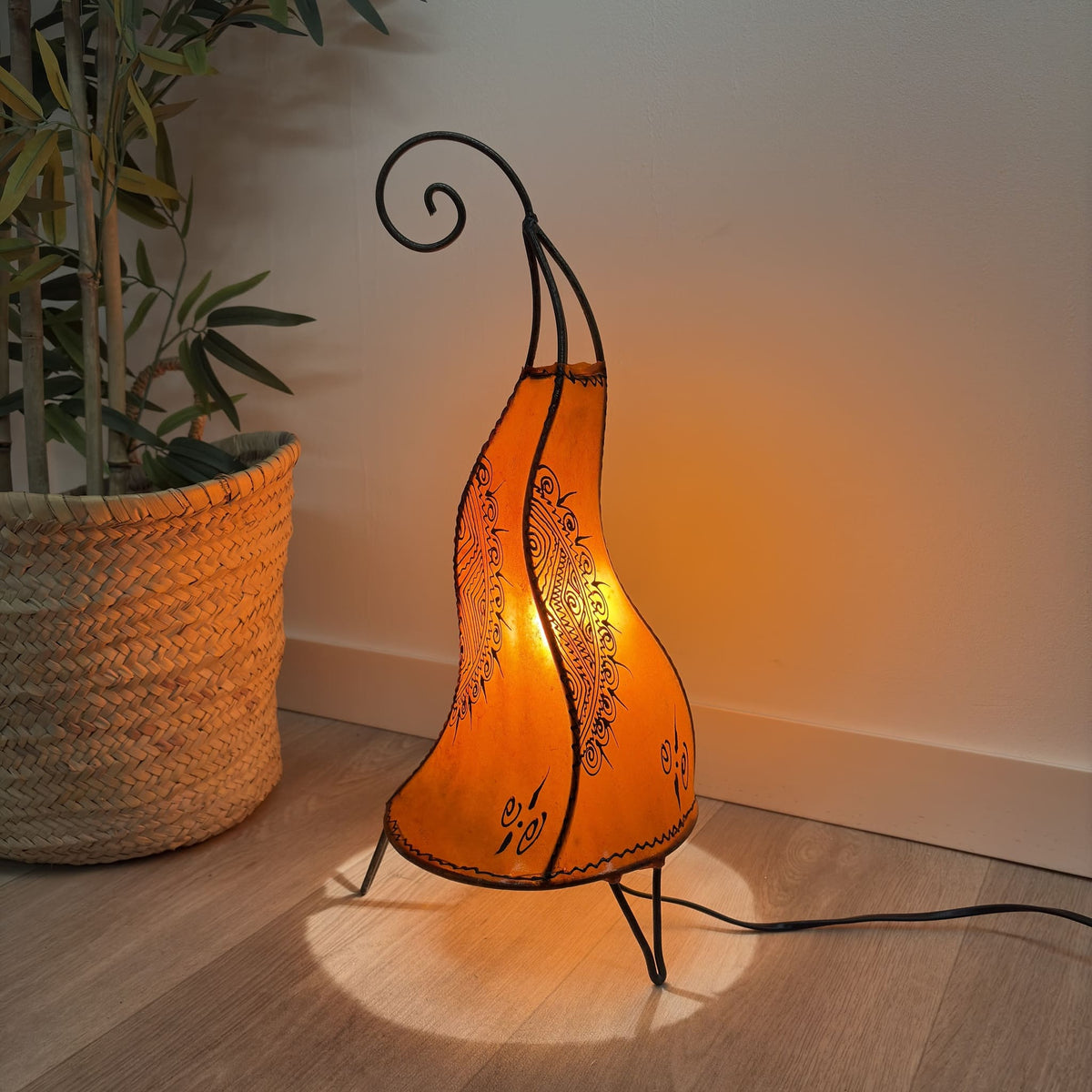 lámpara marroquí gallo naranja 50