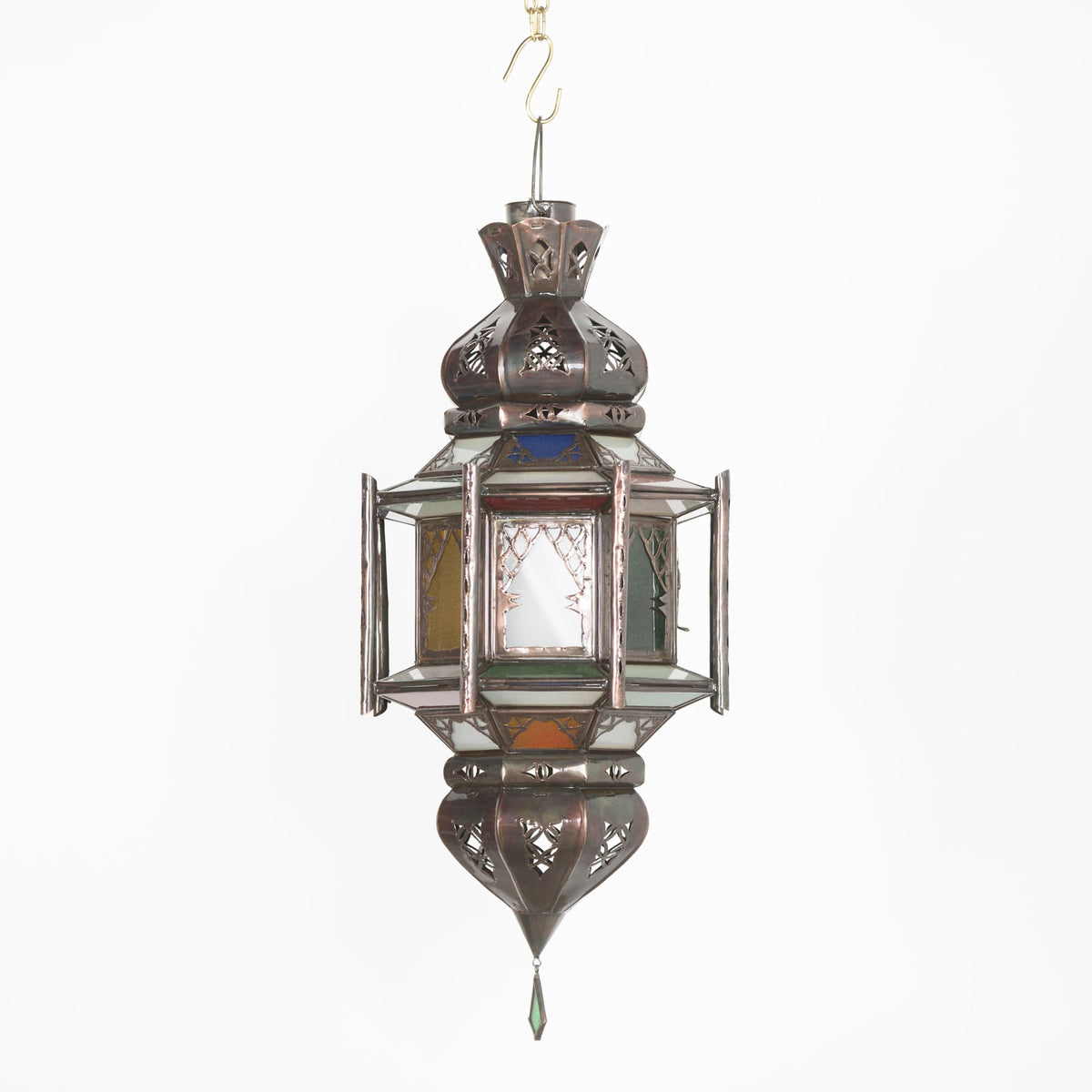 lámpara marroquí octogonal andalusí 55x25