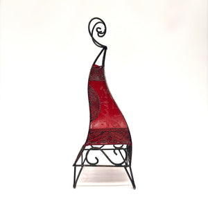 lámpara marroquí pirámide roja