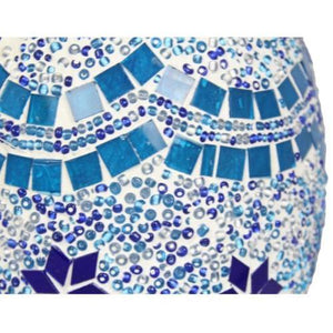 Lámpara turca de cristal de murano azul - modelo huevo