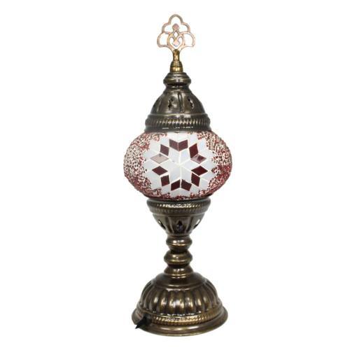 Lámpara turca de mesa con cristal de mosaico - Nº1 Ahmar