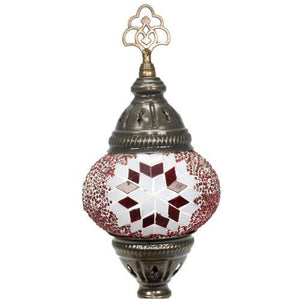 Lámpara turca de mesa con cristal de mosaico - Nº1 Ahmar
