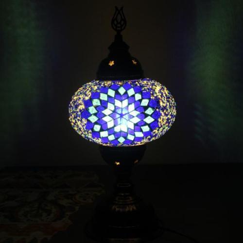 Lámpara turca de mesa con cristal de mosaico - Nº3 Asrak