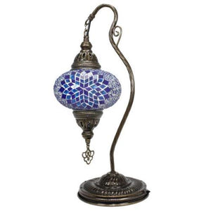 Lámpara turca de mesa curva con cristal de mosaico - Nº3 Asrak