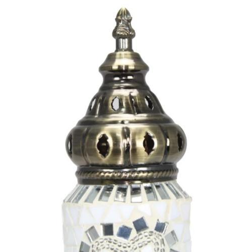 Lámpara turca de mesa tubo con cristales de mosaico - Nº1 Abiad