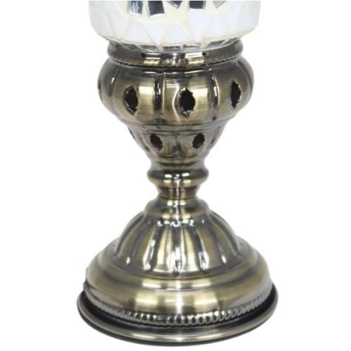 Lámpara turca de mesa tubo con cristales de mosaico - Nº1 Abiad