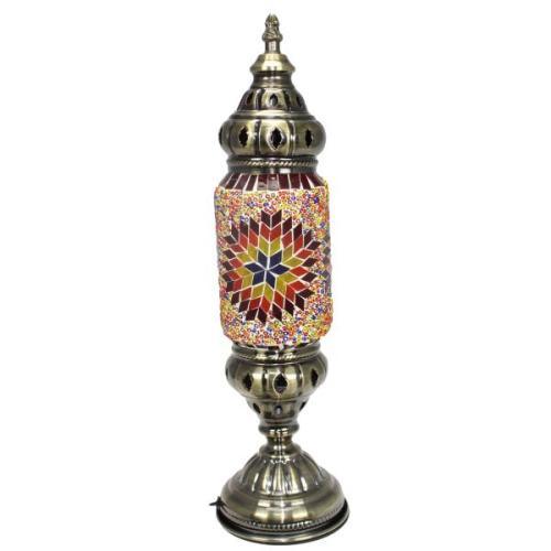 Lámpara turca de mesa tubo con cristales de mosaico - Nº1 Alwan
