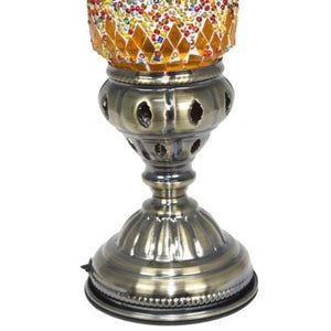 Lámpara turca de mesa tubo con cristales de mosaico - Nº1 Burtukali