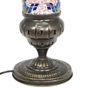 Lámpara turca de mesa tubo con cristales de mosaico - Nº3 Sahri