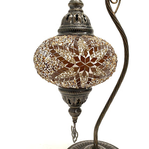 Lámpara turca de mesa estrella marrón N3