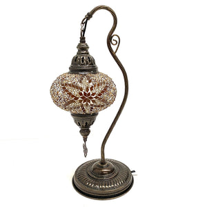 Lámpara turca de mesa estrella marrón