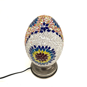 Lámpara turca de mesa huevo multicolor detalle