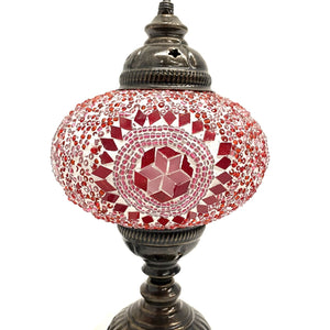 Lámpara turca de mesa roja N3 detalle