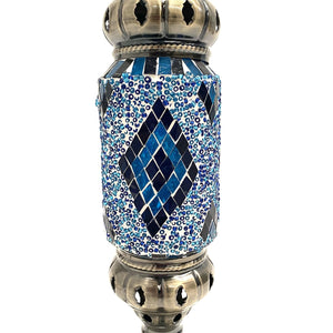 lámpara turca de mesa tubo azul n1