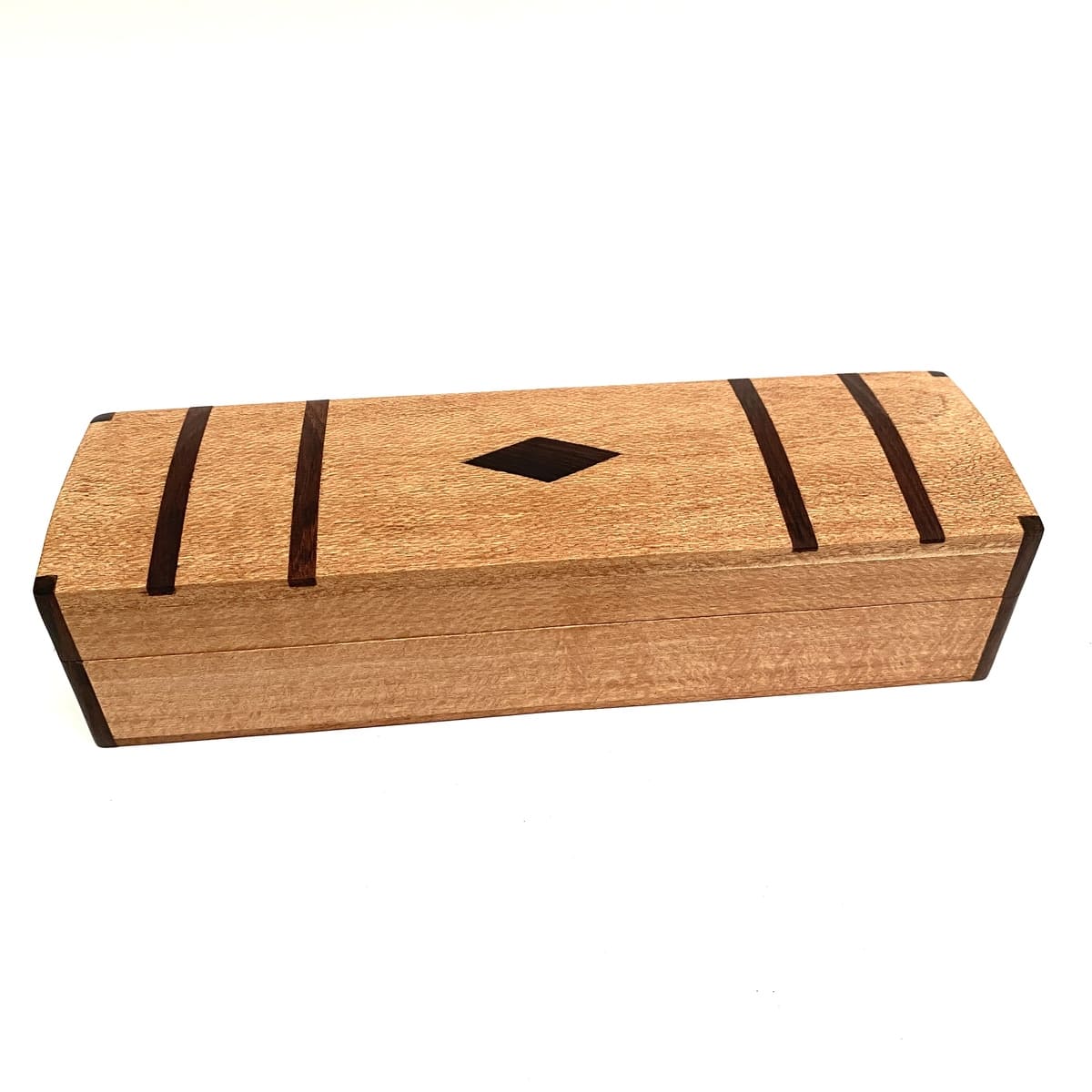 Lapicero de madera tapizado marrón