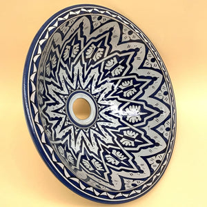 lavabo árabe azul y blanco 40