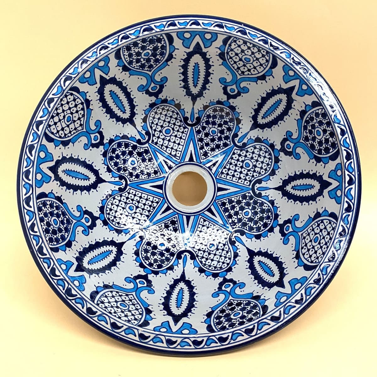 lavabo árabe cerámica fez azulado40