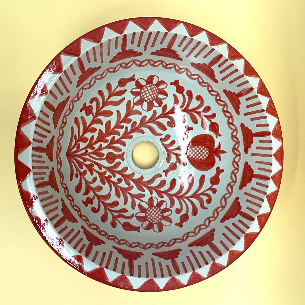 lavabo árabe Granadino Rojo