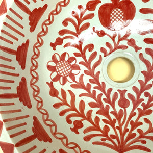 lavabo árabe  Fez Granadino Rojo detalle