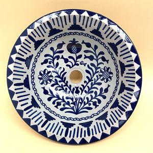 lavabo árabe granadino azul