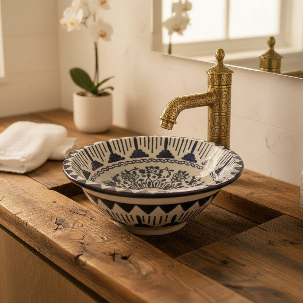 lavabo azul granadino