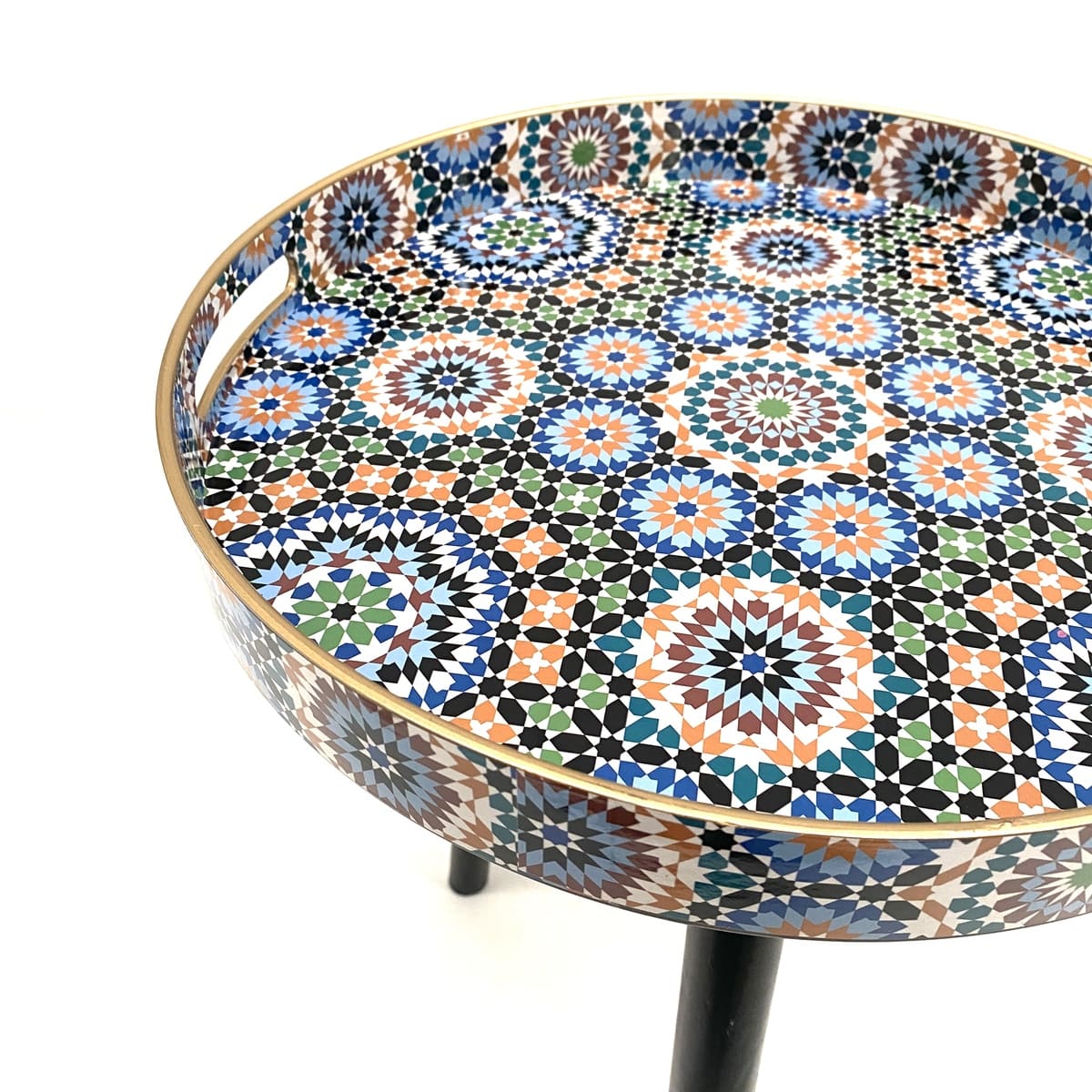 Mesa marroquí auxiliar de café Al-Andalus bandeja