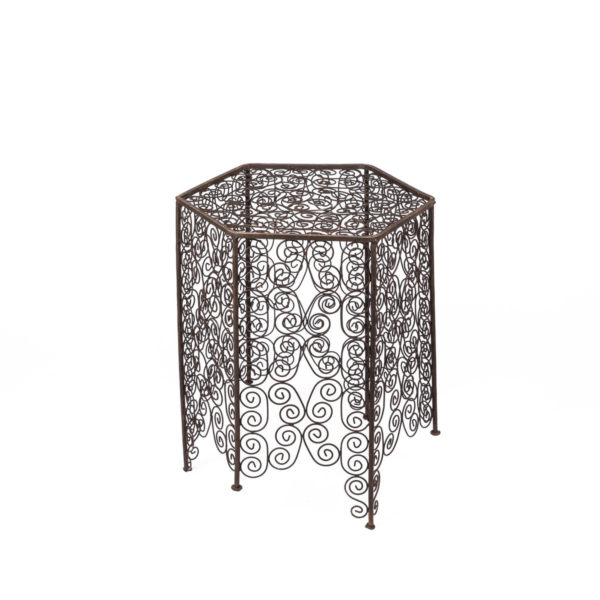 Mesa marroquí auxiliar de hierro