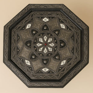 mesa marroquí auxiliar de hueso