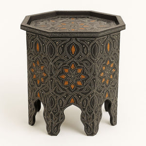 mesa marroquí octogonal hueso