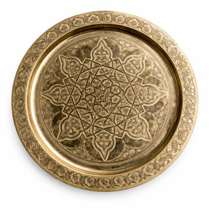 mesa de té marroquí dorada bandeja