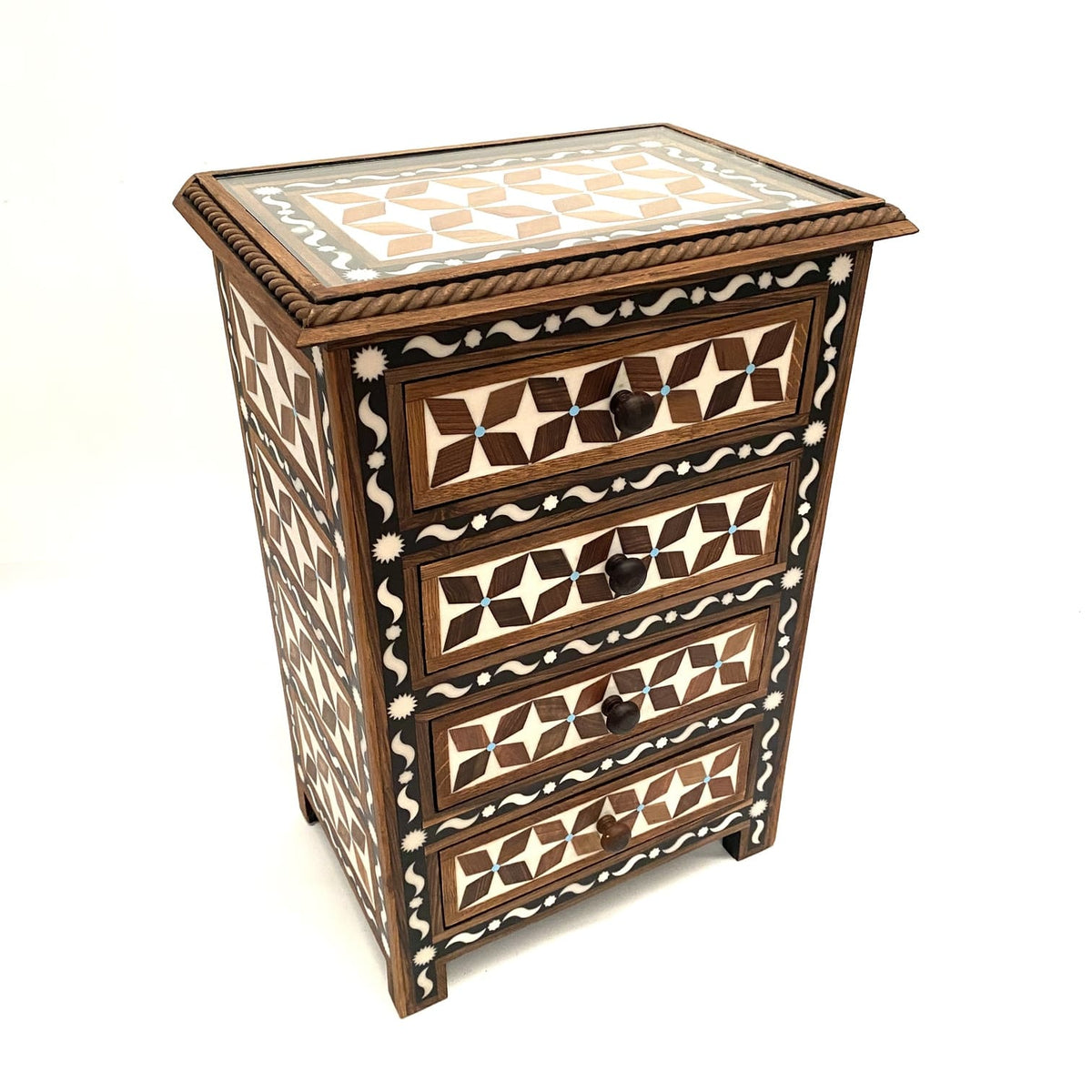 Mesita de noche árabe en madera