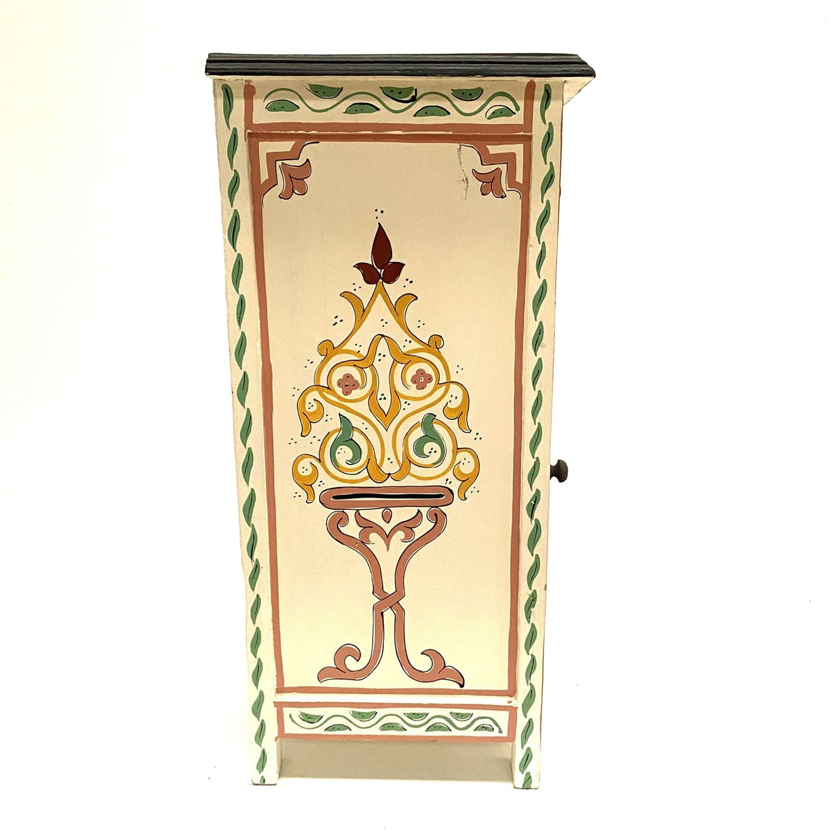 Mesita de noche marroquí beige perfil