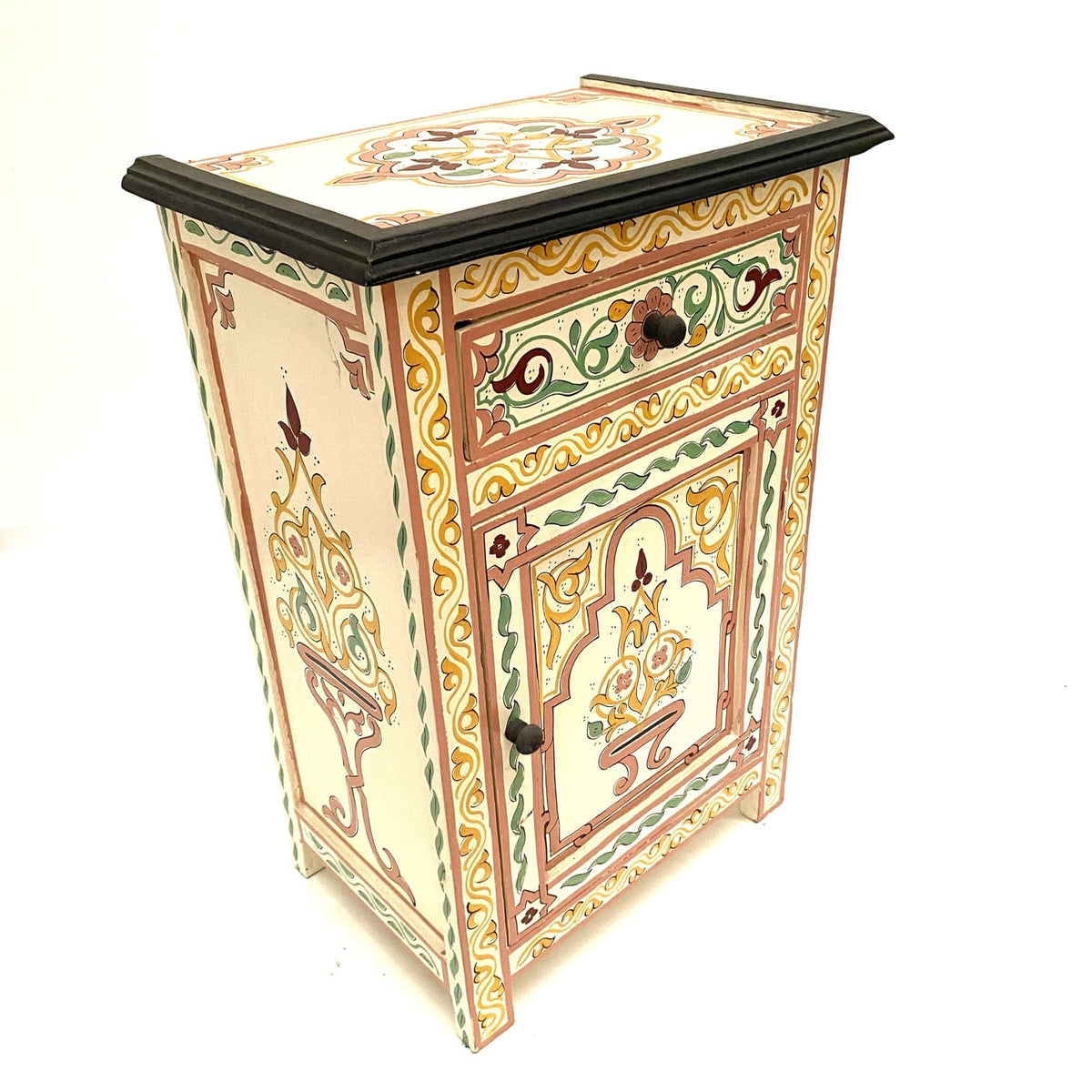 Mesita de noche marroquí beige