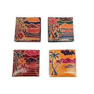 Arabische Lederbrieftasche Palmen