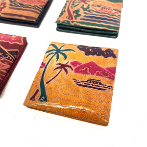 Arabische Lederhandtasche mit Palmen-Detail