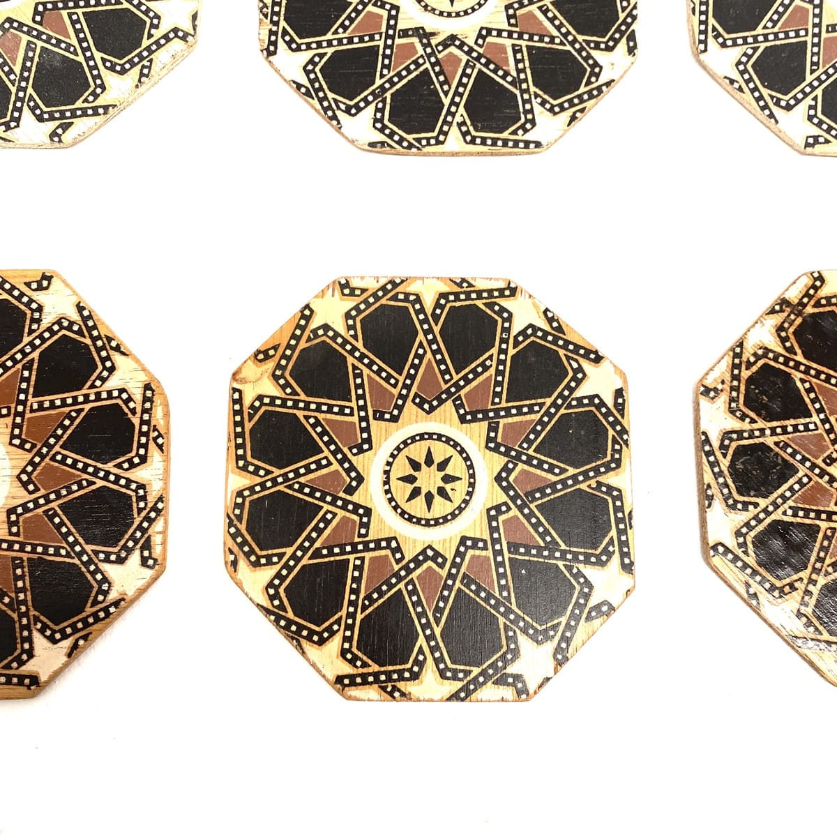 Pack Posavasos Árabe de Madera