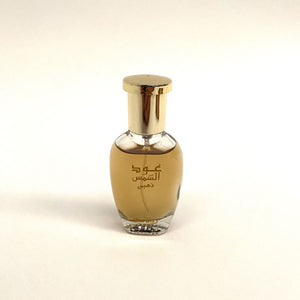 perfume árabe oud al shams gold bote