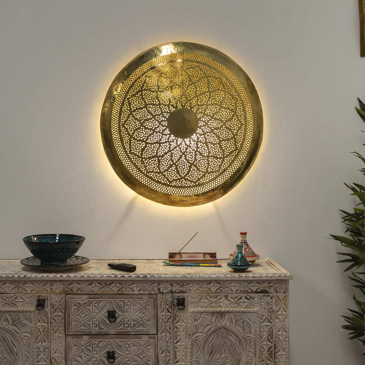 plafón árabe dorado 80cms