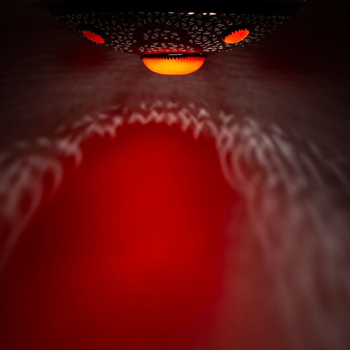 Plafón Marroquí Redondo de Forja Calado - 3 Colores