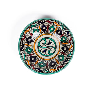 Plato árabe de cerámica de Fez 18cm